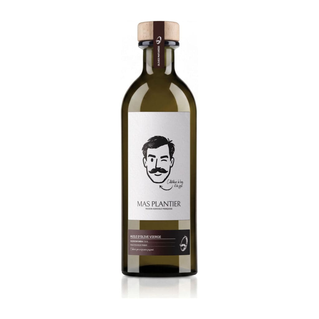 Bouteille d'huile d'olive vierge Mas Plantier Fruité Maturé 75 cL