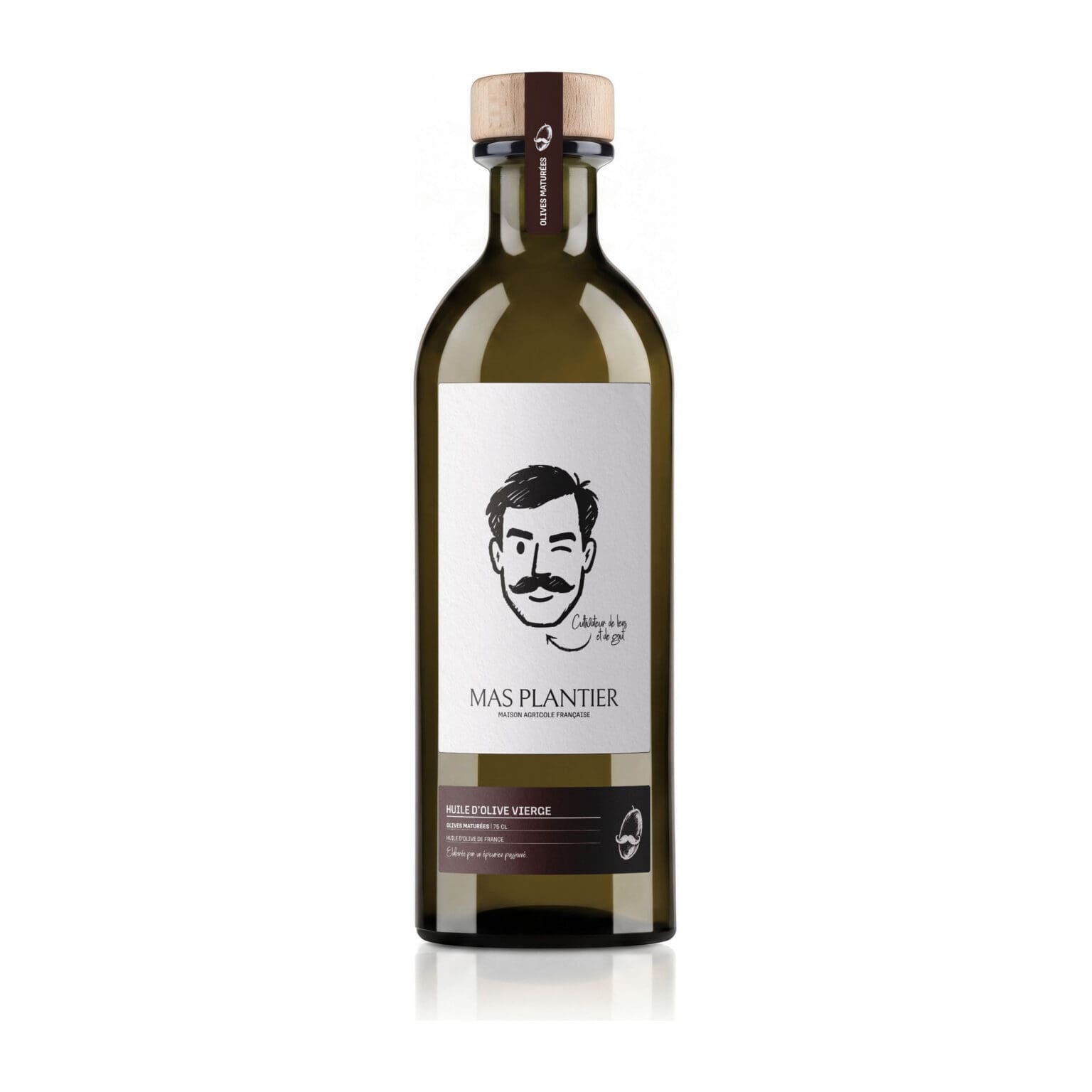Bouteille d'huile d'olive vierge Mas Plantier Fruité Maturé 75 cL